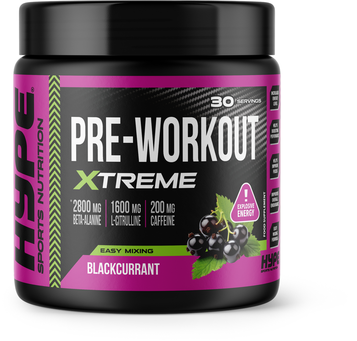 Xtreme Pre-Workout Powder (Blackcurrant)